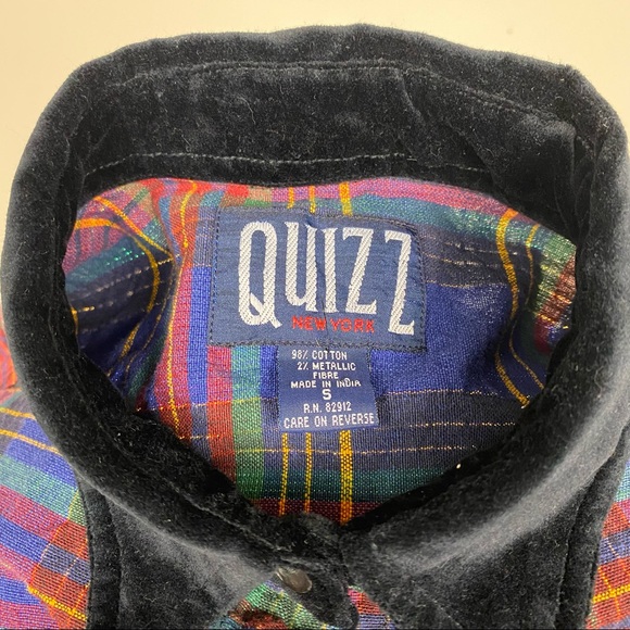 Oversized Plaid Metallic Thread Top - Picture 8 of 8